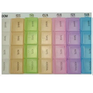 Porta Comprimidos Medicamento Semanal Dia Destacável