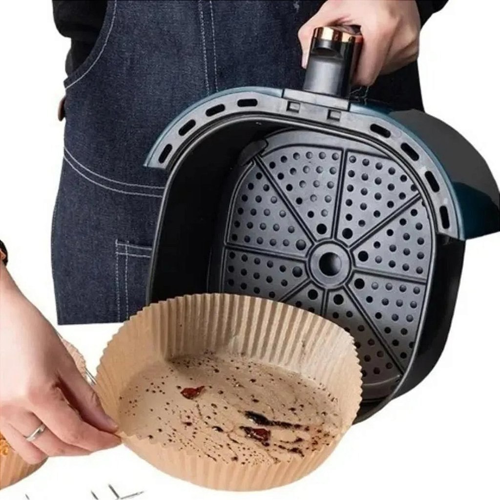Forro De Papel Airfryer Tapete Forma Antiaderente 50 Unidades Descartáveis - Imagem 2