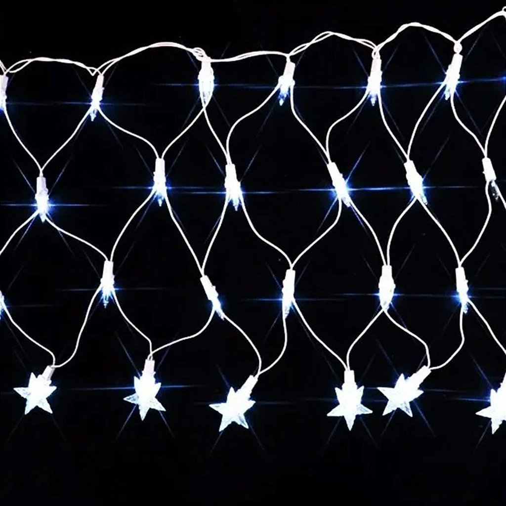 Pisca de LED Rede Com Estrela Na Ponta 120L 3,5x0,5M 8 Modos 110v - Imagem 2
