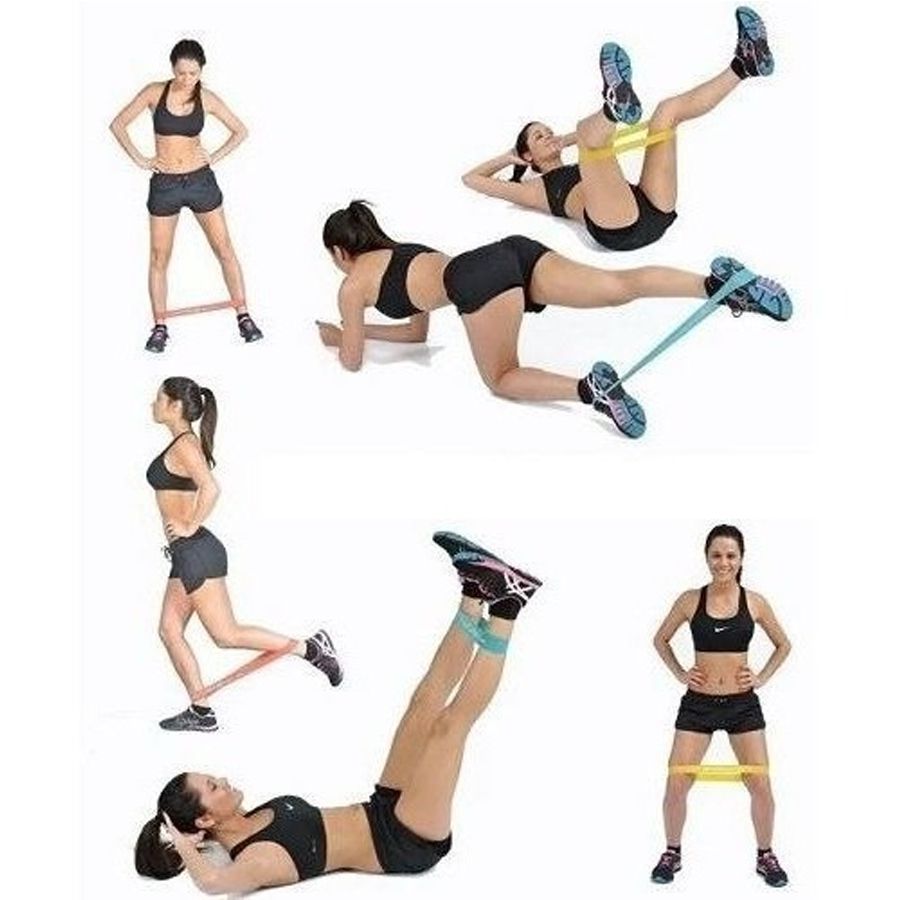 Kit Faixa Elástica Band Extensor 5 NÍveis Resistance Belt - Imagem 8