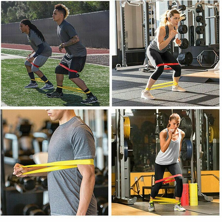 Kit Faixa Elástica Band Extensor 5 NÍveis Resistance Belt - Imagem 4