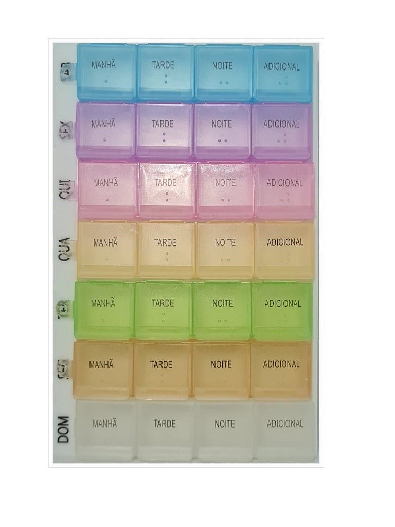 Porta Comprimidos Medicamento Semanal Dia Destacável - Imagem 6