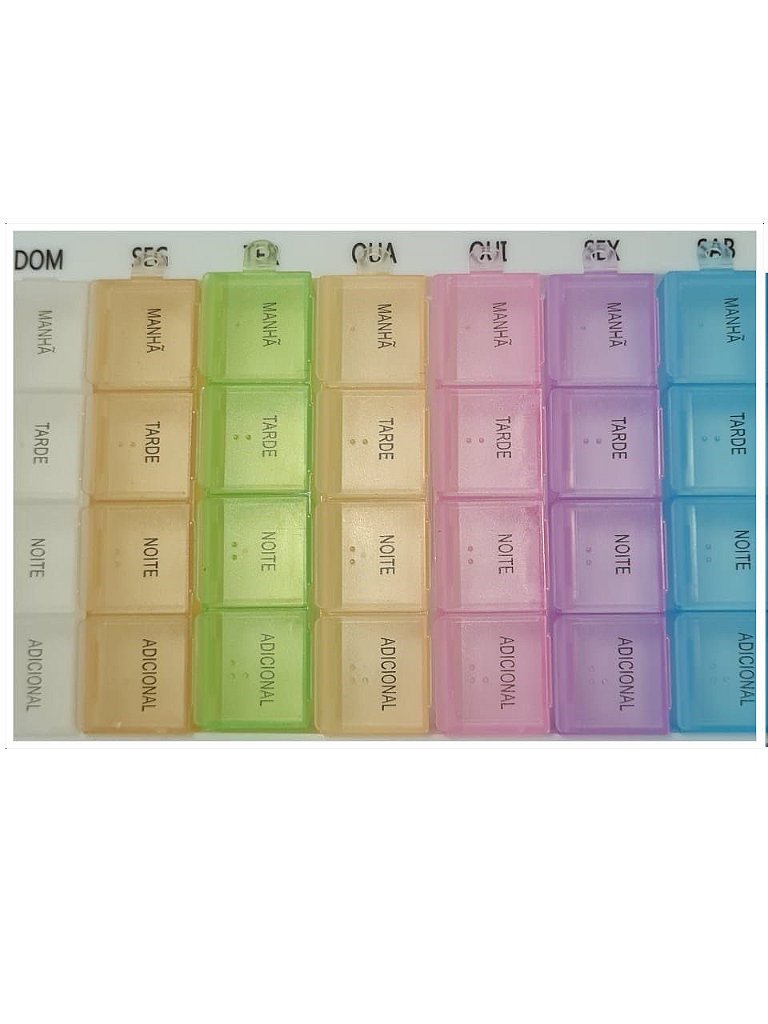 Porta Comprimidos Medicamento Semanal Dia Destacável - Imagem 4