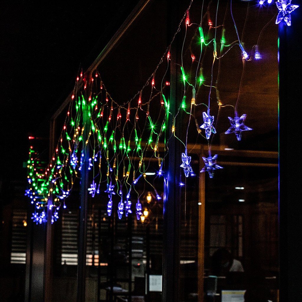 Pisca de LED Rede Com Estrela Na Ponta 120L 3,5x0,5M 8 Modos 110v - Imagem 4