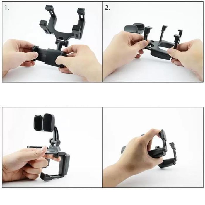 Suporte Veicular Retrovisor De Carro Celular Smartphone Gps - Imagem 4