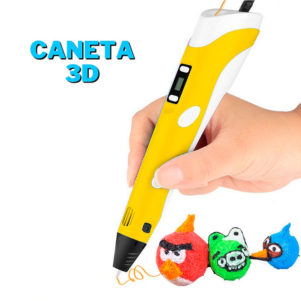 Caneta 3D Impressora Carregamento USB Com Refil Filamento - Imagem 4