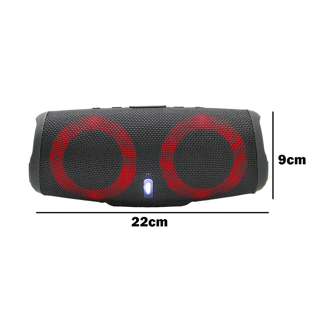 Caixa Caixinha De Som Bluetooth Pendrive Cartão SD Portátil 40w RGB - Imagem 2