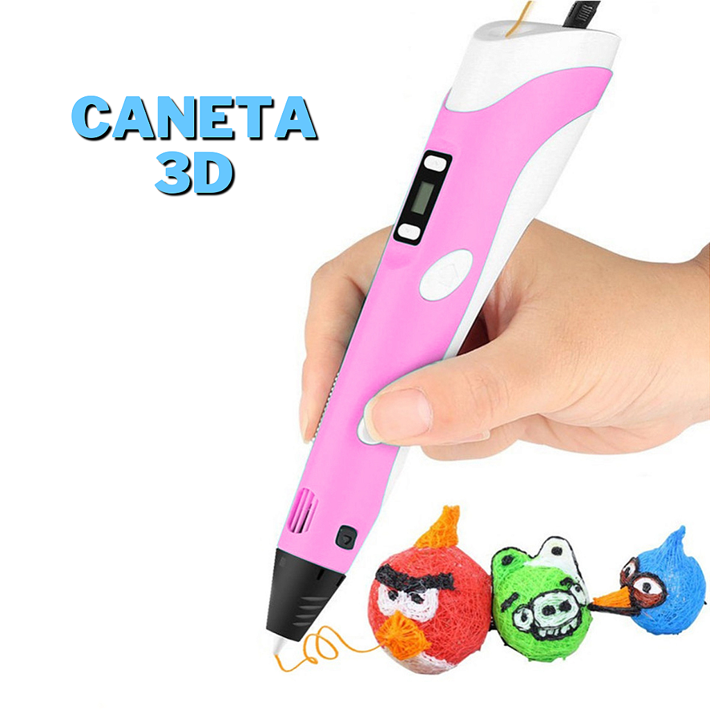Caneta 3D Impressora Carregamento USB Com Refil Filamento - Imagem 7