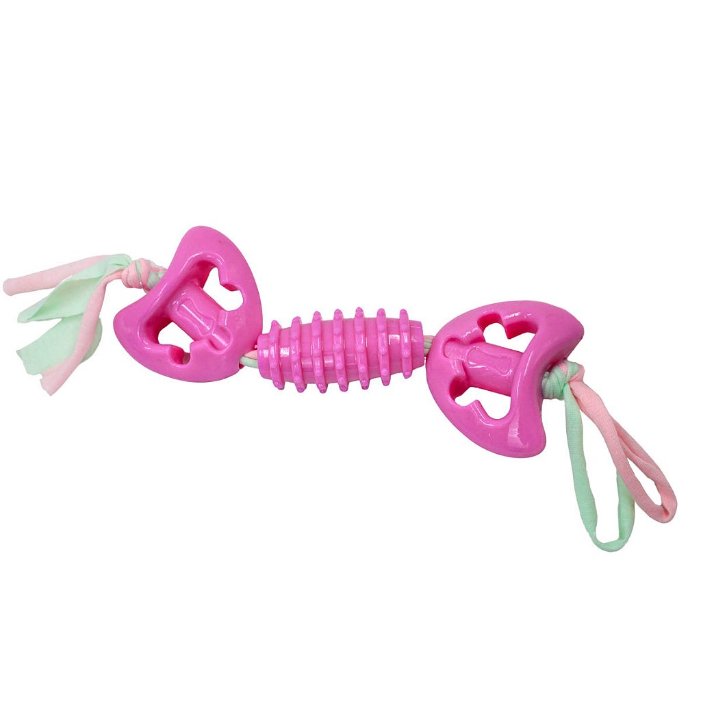 Brinquedo Para Pet Mordedor Corda Cães Interativo 18cm - Imagem 2