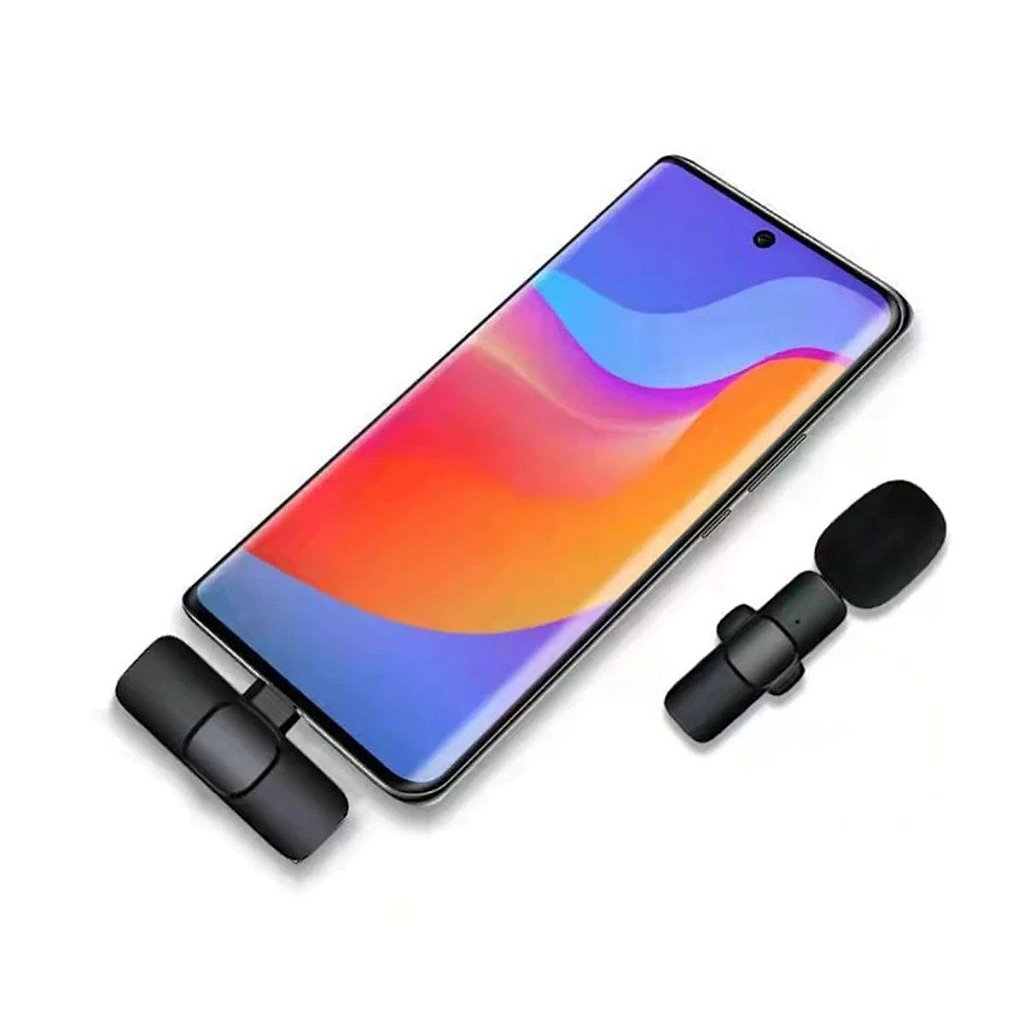 Microfone Sem Fio Transmissor Receptor De Lapela Para Android Tipo c - Imagem 8