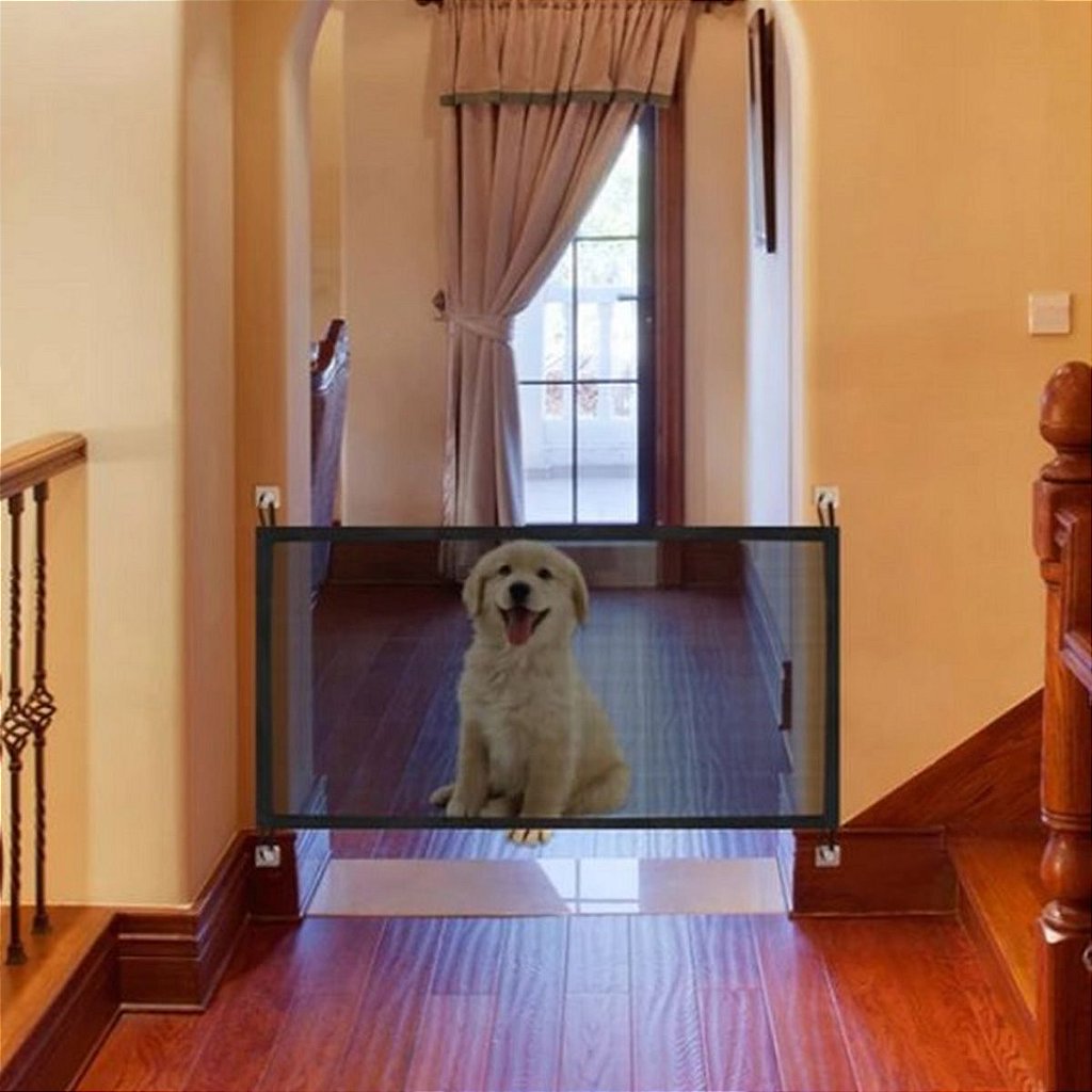 Tela Protetora Porta Grade Bebes Cães Gatos Pet 182x76cm - Imagem 8