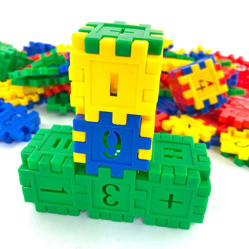 Brinquedo De Montar Blocos Infantil Números Coloridos - Imagem 2