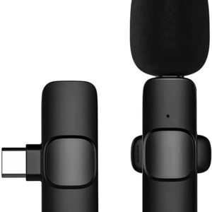 Microfone Sem Fio Transmissor Receptor De Lapela Para Android Tipo c