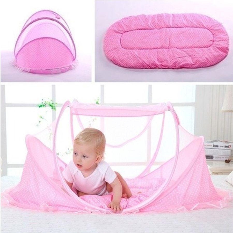 Berço Mosquiteiro Portátil Compacto com Zíper Proteção Bebê Toca Musica - Imagem 5