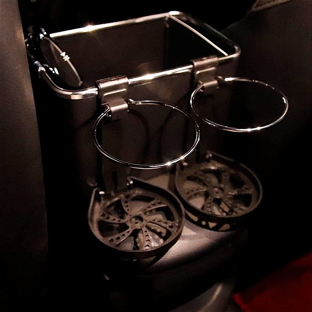 Organizador Porta Objetos Para Carro Veículos Bolso Com Porta Copos Retrátil Porta Trecos - Imagem 3