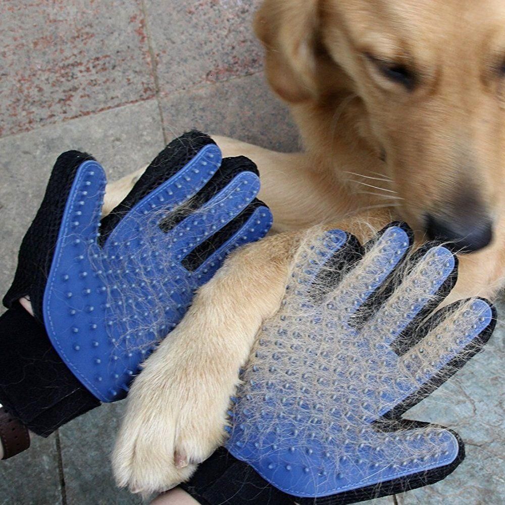 Luva Magica Massageadora Tira Pelos Cães E Gatos Silicone - Imagem 4