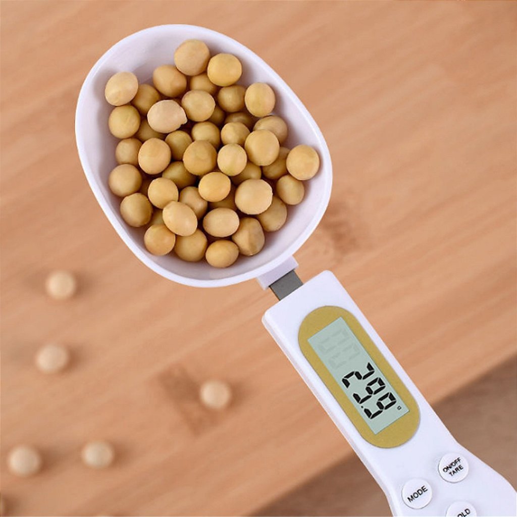 Colher Balança Digital Medidora Dosador Para Restaurante Dieta Receitas - Imagem 3