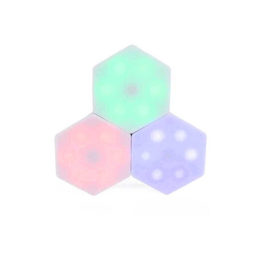 Kit 3 Lâmpadas Luminária Led Sem Fio RGB Touch De Encaixe - Imagem 5