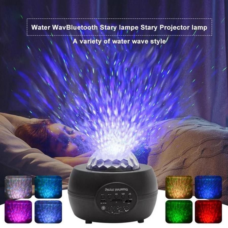 Luminária Abajur Projetor Estrelas Galáxia Caixa De Som Bluetooth RGB - Imagem 8