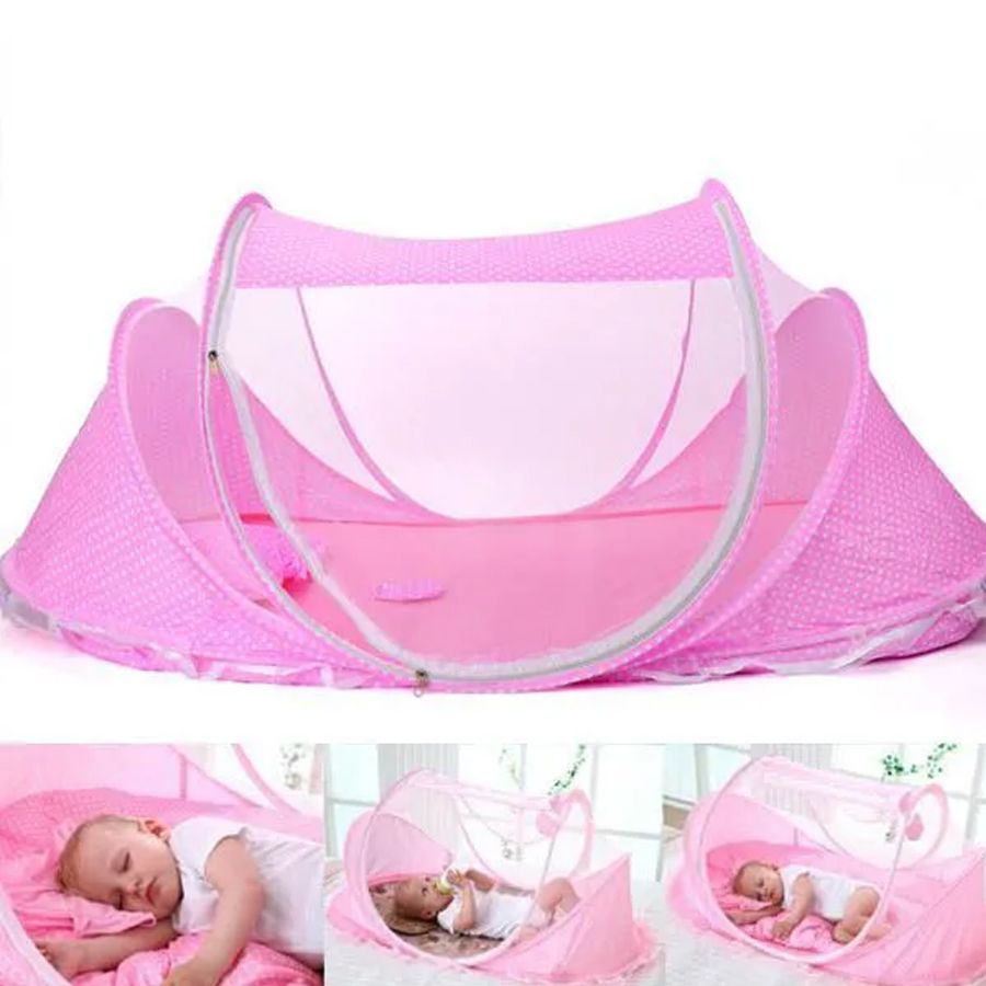 Berço Mosquiteiro Portátil Compacto com Zíper Proteção Bebê Toca Musica - Imagem 7